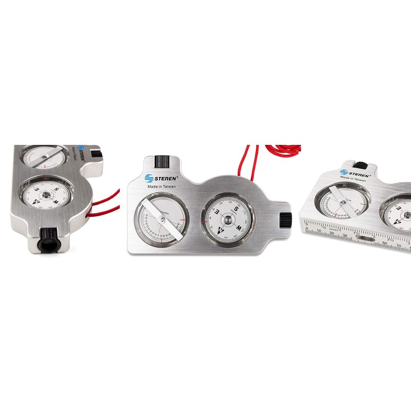 STEREN Multifunctional Surveyor Compass with Clinometer | Durable Aluminum Satellite
