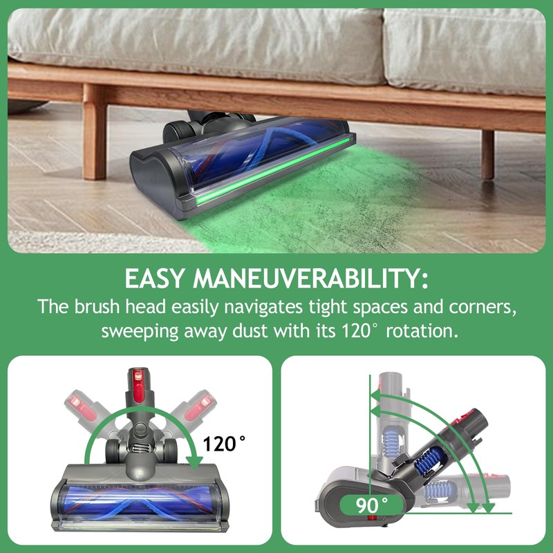 Vacuum Head Hardwood Floor Attachment for Dyson Cordless Vacuum V7