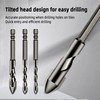 VZU 4PCS High-Strength Eccentric Twist Drill Bit, Ceramic Tilted Eccentric