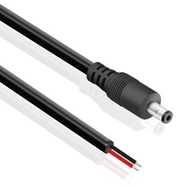 Mauknci DC Power Cable 5.5x2.1mm Male DC Jack 16AWG 10A High Current DC Plug 0.5m+1m 2pcs