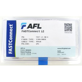 FastConnect LC Singlemode OS2 SM Fiber Optic Connector, 6-Pack