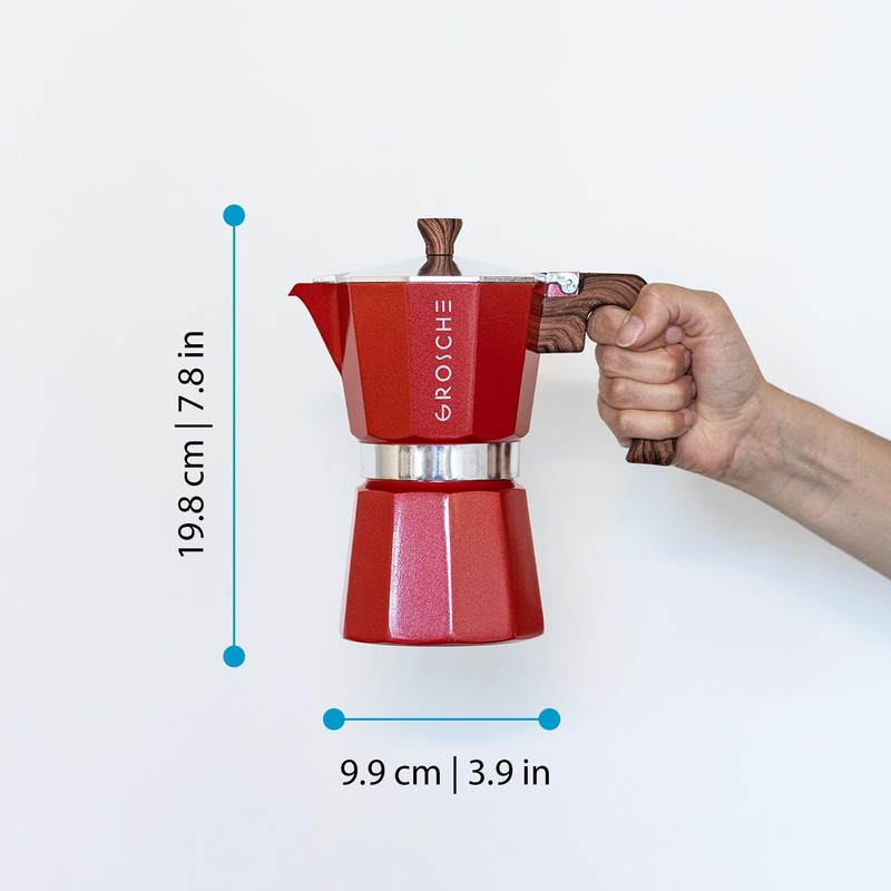 GROSCHE Milano Stovetop Espresso Maker Moka Pot 9 espresso Cup,