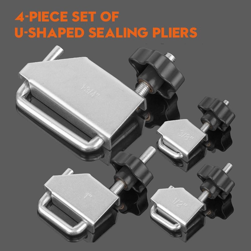 FIVCLOK 4PCS Fuel Line and Water Hose Clamp Set -