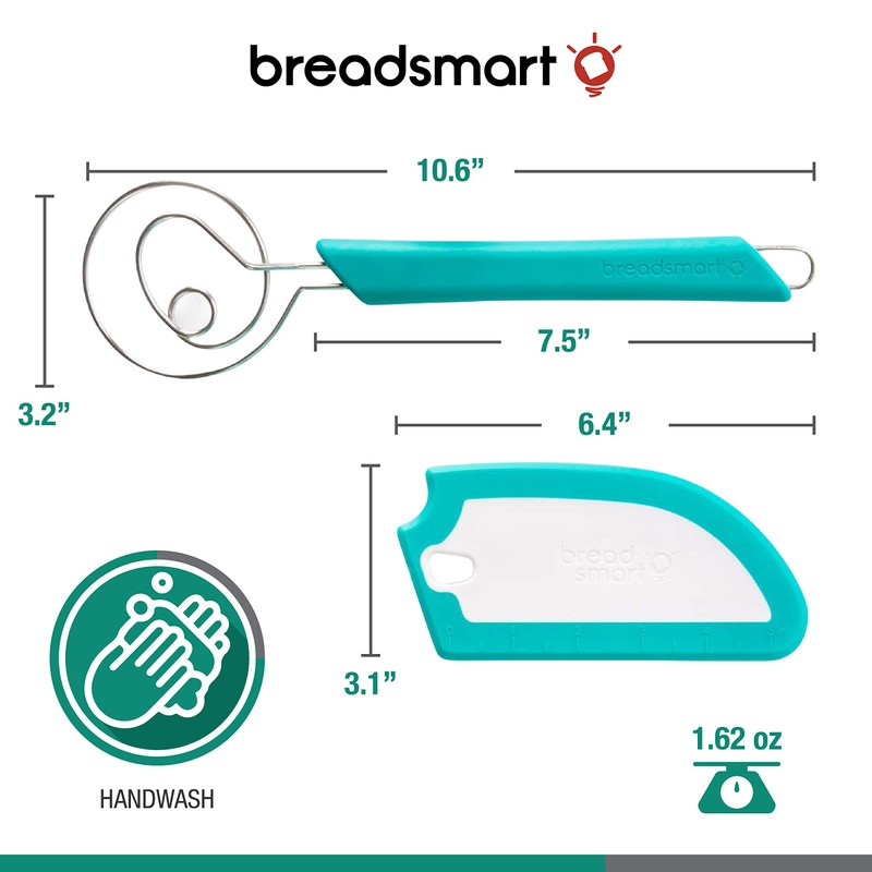 Breadsmart Artisan Bread Whisk and Bench Scraper Duo - Essential