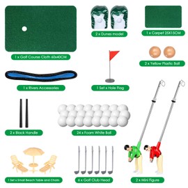 Wassteel Mini Golf Toys for Kids Funny Golf Gifts, Two Mini Golfers for Parent-Child Interaction, Fun Play Golf Indoor Games, Family Game for 6 7 8 9 Year Old Boys Girls