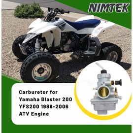 NIMTEK Carburetor with Air Filter for Yamaha Blaster 200 YFS200 1988 1989 1900 1991 1992 1993 1995 1997 2004 2006 ATV Engine