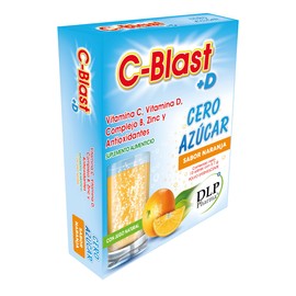 CERO AZÚCAR Vitamina C, Vitamina D, Complejo B, Zinc y Antioxidantes Polvo Efervescente Sabor Naranja (caja con 10 sobres)