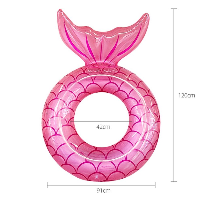Inflatable Mermaid Swimming Ring PVC Mermaid Tail Tubes Water Party