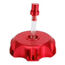 Laroal Fuel Tank Cap Motorcycle CNC Aluminum Gas Fuel Tank Cover Cap with Breather Vent Red Gas Cover for Enhanced Performance and Durability
