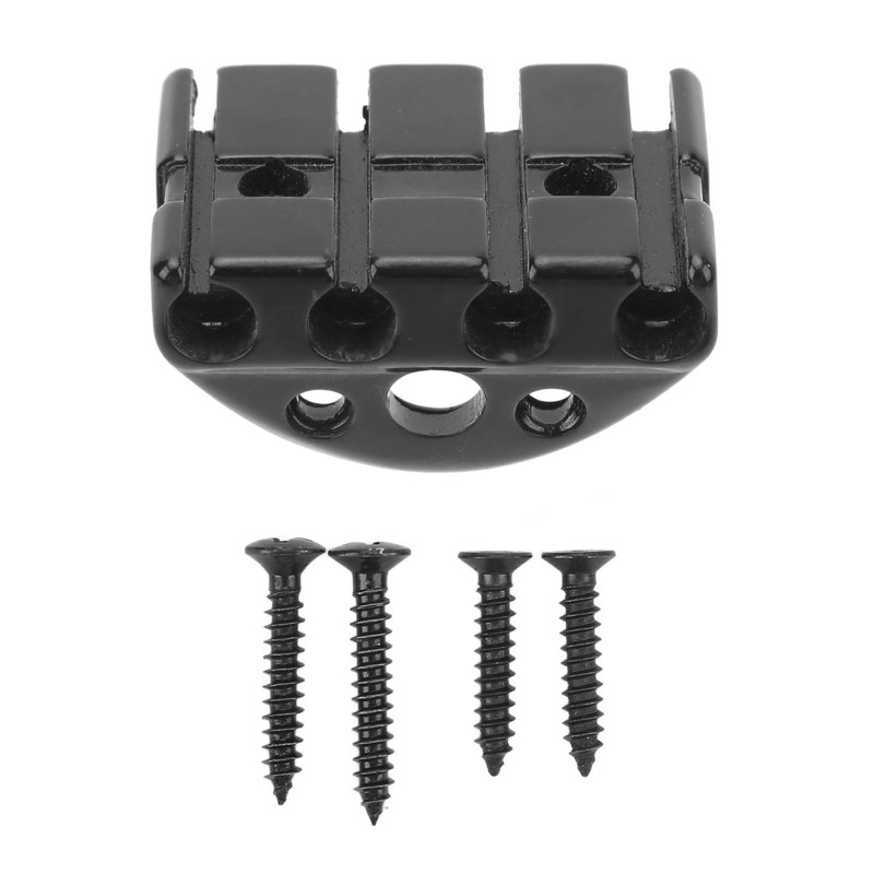 Black Headless 4 Strings Electric Guitar Bridge Metal Corrosion Proof