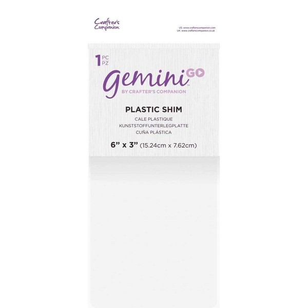 Gemini Go Accessories Plastic Shim, White, 3 x 6-Inch