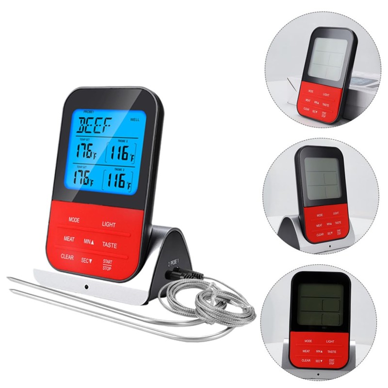SHOWERORO Digital Meat Thermometer Kitchen Cooking Food Thermometer Wireless Dual