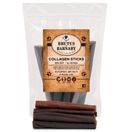 Beef Collagen Sticks For Dogs - Great Long Lasting Beef Collagen Dog Chews - Odor-Free, Natural Treat That Supports Joint Health With Natural Glucosamine & Chondroitin, For All Dog Breeds