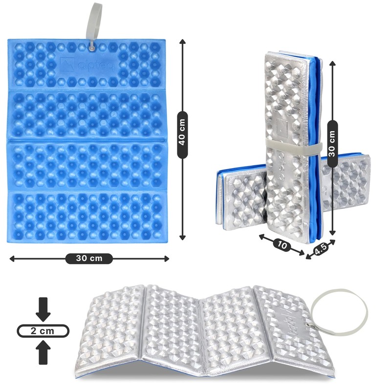 Alpteq® RastPlatz Foldable Seat Cushion, Outdoor Thermal Mat for Garden,