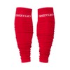 Battle Sports Long Scrunch Football Sock Sleeve, Extra Long Sport Calf Sleeve for Men & Boys, Red, Small-X-Large