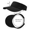 Rbenxia 5 Pieces of Black Adjustable Sport Visors Sun Visor