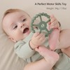 3 Pack Ring Teether, Silicone Teething Ring Toys for Babies