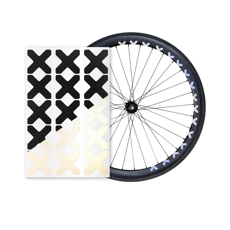 Reflective Stickers for Rims - 15-Piece Rim Sticker Set Crosses
