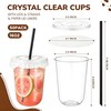 Ziliny 50 Sets Clear Plastic Cups with Lids, Straws, and