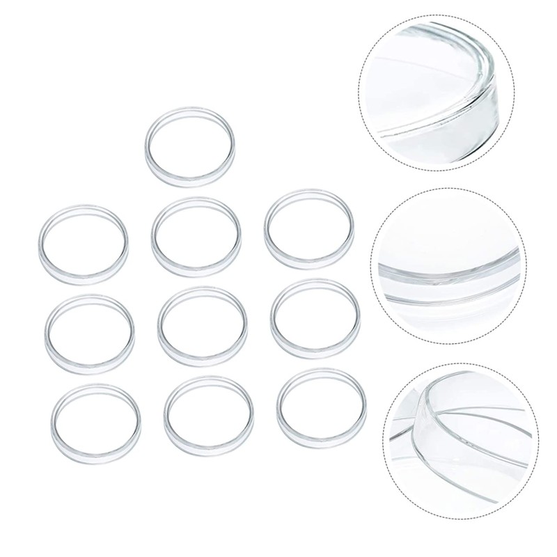 Gatuida 10pcs of Glass Petri Dishes Divided Sections High Borosilicate