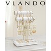 Vlando Accessory Stand Bracelet Earrings Ring (White)
