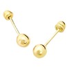 Aretes Broqueles De Oro 10k Para Nina Bolita 3mm Joyeria