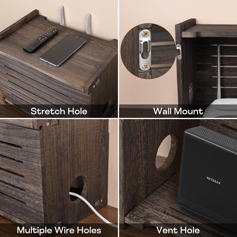 WiFi Router Storage Box Modem Cable Shelf Router Cover Router