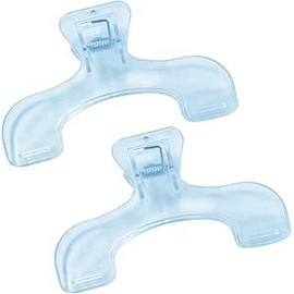 2Pcs Strong Book Clip Transparent Blue Book Page Holder Clips, Page Holders Book Reading Opener Accessories (2)