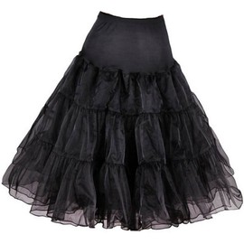 BellaSous Malco Modes Tulle Petticoat | Midi Skirt | Summer Skirt for Women | Lightweight | Pride Month Black
