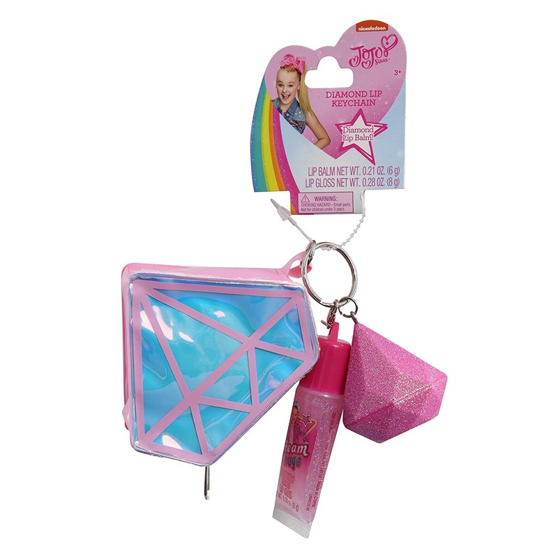 JoJo Siwa Diamond Lip Keychain Gloss, Balm and Coin Purse