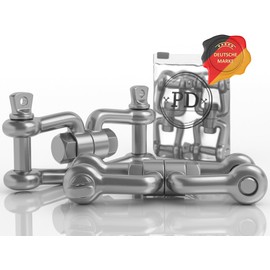 PD® Swivel Stainless Steel 6 mm (Fork Fork), Swivel Shackle Made of Rustproof Stainless Steel A4, Universal Shackle Stainless Steel with Swivel Joint for Garden, Boat and Home, Swivel Hook Shekel High