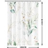 Uiiooazy Eucalyptus Shower Curtain, Green Leaves Plants, Textile Shower Curtains,