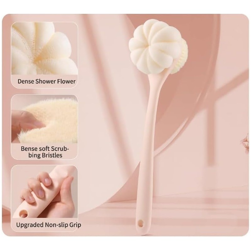 Wady Cepillo Corporal Baño Pulgadas Exfoliante Dos Ganchos Diseño Mango