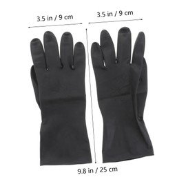 TOVINANNA 3 Pairs Hair Dye Gloves Slip Hand Protectors for Hairdressing Shampooing S Black for Salon Home Use