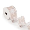 Snowflake Ribbon, 10yd x 2.5 Inch Winter White Snowflake Ribbon
