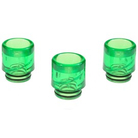 Armerah Anti Spit Back 810 Drip Tip eCig Mouthpiece Short/Wide Plastic/Opaque 3 Pack Green