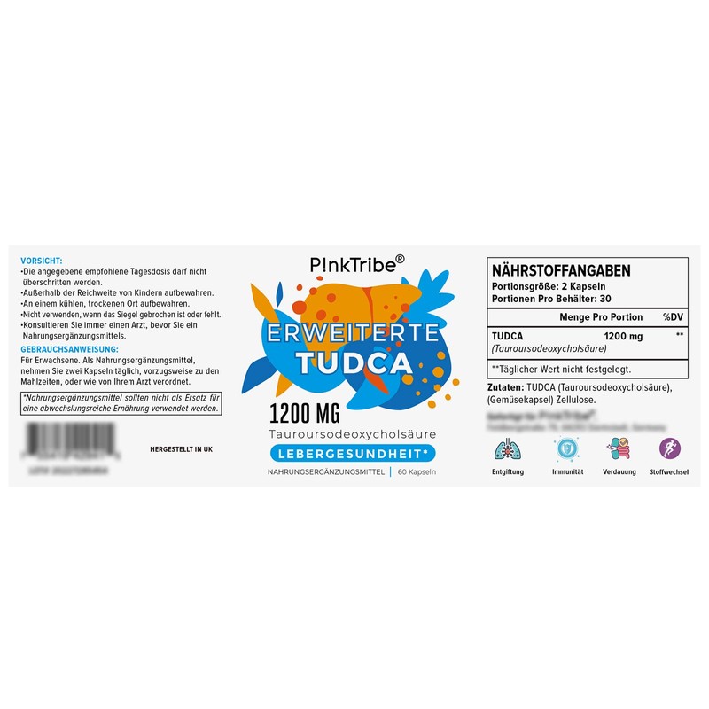 TUDCA Supplement 1200 mg per Serving, (4 Pack) 240 Capsules,