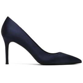 MOOMMO Zapatos clásicos de tacón alto para mujer, puntera puntiaguda, sin cordones, tacones de satén de 3 pulgadas, zapatos de vestir puntiagudos con punta cerrada, sandalias de tacón de gatito, para novia, boda, fiesta, oficina, básica, formal, talla 4-