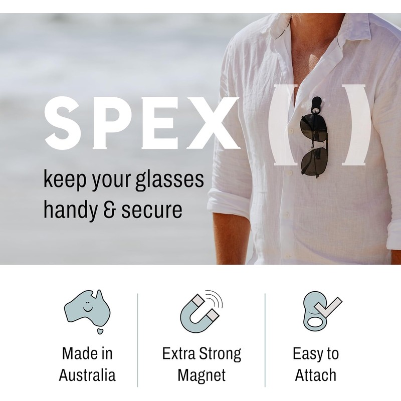SPEX Clips para anteojos (paquete de 2) – Soporte magnético