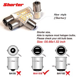 Ziomitus BA15D 12 Volt LED RV Camper Interior Light Bulbs,1076 1142 1176 S8 3W 2700K Warm White,Double Contact DC Bayonet Base,AC10-24V DC10-30V Low Voltage BA15D for Marine Boat Trailer Lights,5 Pack