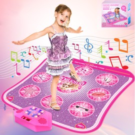 Princess Dance Mat Toy Gift - Popular Light Up Dancing Mat for Toddlers Kids Girls Ages 3 4 5 6 7 8 9 10 11 12 Year Old Christmas Party Presents Floor Mat Electronic Games Exercise Dance Pad