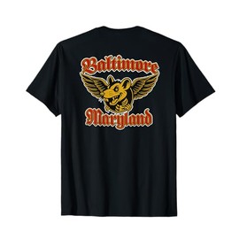 Baltimore Rat Maryland Punk Skateboard Novelty Gifts T-Shirt