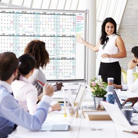 Large Dry Erase Calendar for Wall – Yearly Wall Calendar Dry Erase, 58" x 37", 12-Month Undated Blank Calendar Planner, Reusable Laminated with 15 Round Stickers, Perfect Large Wall Calendar for Office, Home and Classroom