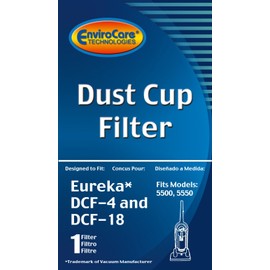 EnviroCare Replacement HEPA Vacuum Filter Designed to Fit Eureka DCF-4/DCF-18 5500 and 5550 Uprights