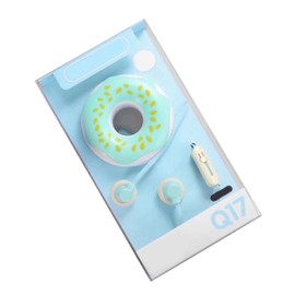 Donut Earphones with Microphone Comfortable Stereo Headphones for Music Lovers Random Pattern for School and Daily Use Standard Audio Jack