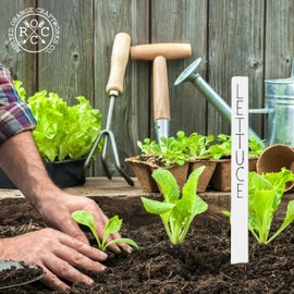 Custom Metal Garden Plant Markers, Set of 5, Laser-Cut Steel Stakes, USA Made (7 pack - 15 inches long)