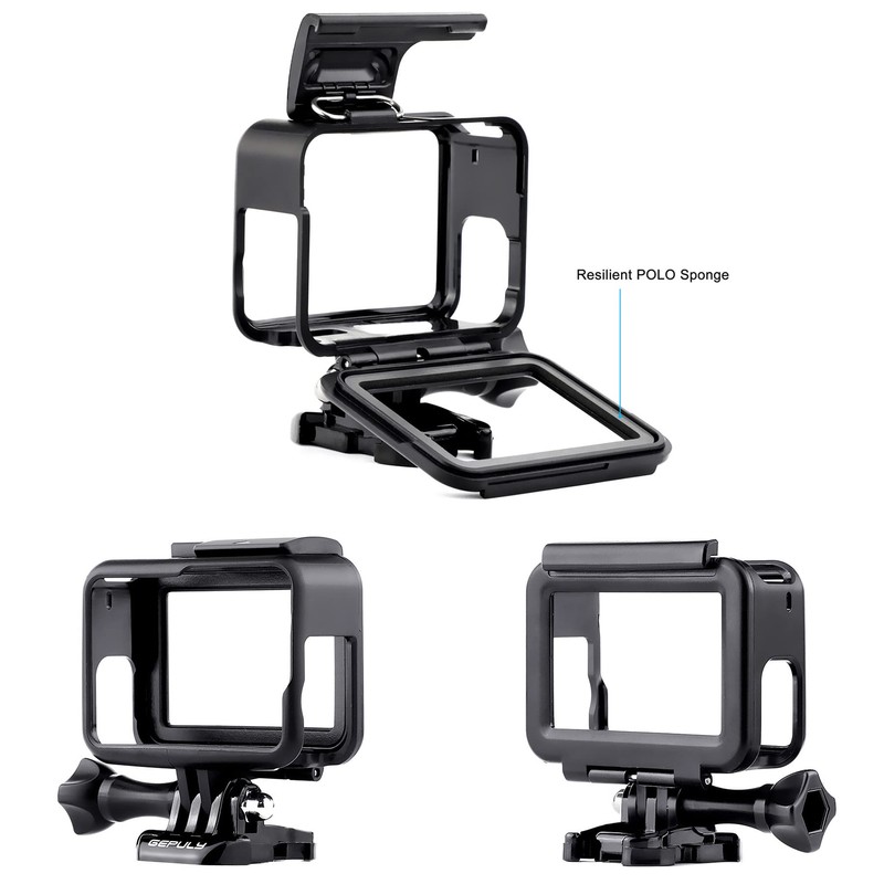 GEPULY Frame Mount Housing Case for GoPro Hero 7 Black/Silver/White,
