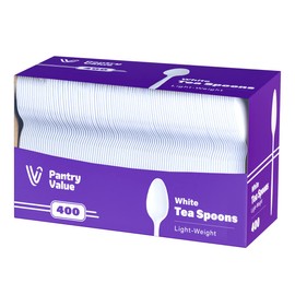 Pantry Value 400 Light-Weight White Disposable Teaspoons (Formerly Comfy Package)