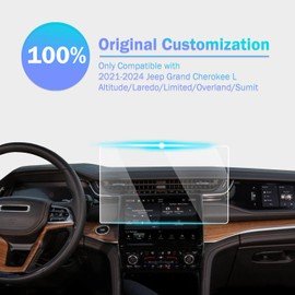 pzswuxie Screen Protector for 2021-2023 2024 2025 Jeep Grand Cherokee L Altitude/Limited/Overland/Sumit/Reserve 10.1 Inch Tempered Glass Cherokee Accessories Cover（HD）