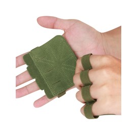 KUTOOK Gym Gloves for Men and Women Breathable Comfortable Half Finger Fitness Cowhide Gloves for Training Weightlifting Open Workout Gloves Non-slip Elastic Green-S